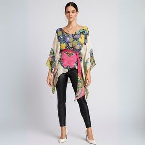 Silk Designer Roberto Cavalli Sheer Blouse